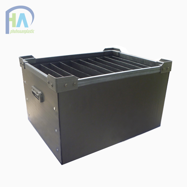 Thùng nhựa danpla chống tĩnh điện có vách ngăn cao cấp